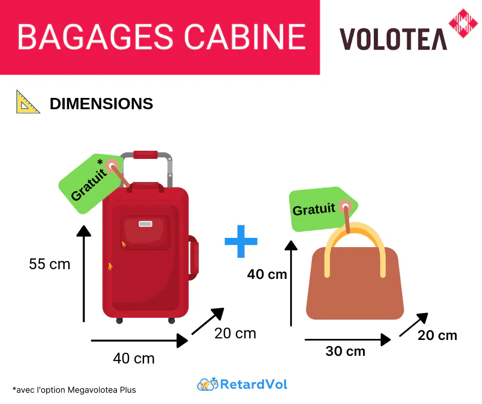 volotea dimension valise cabine