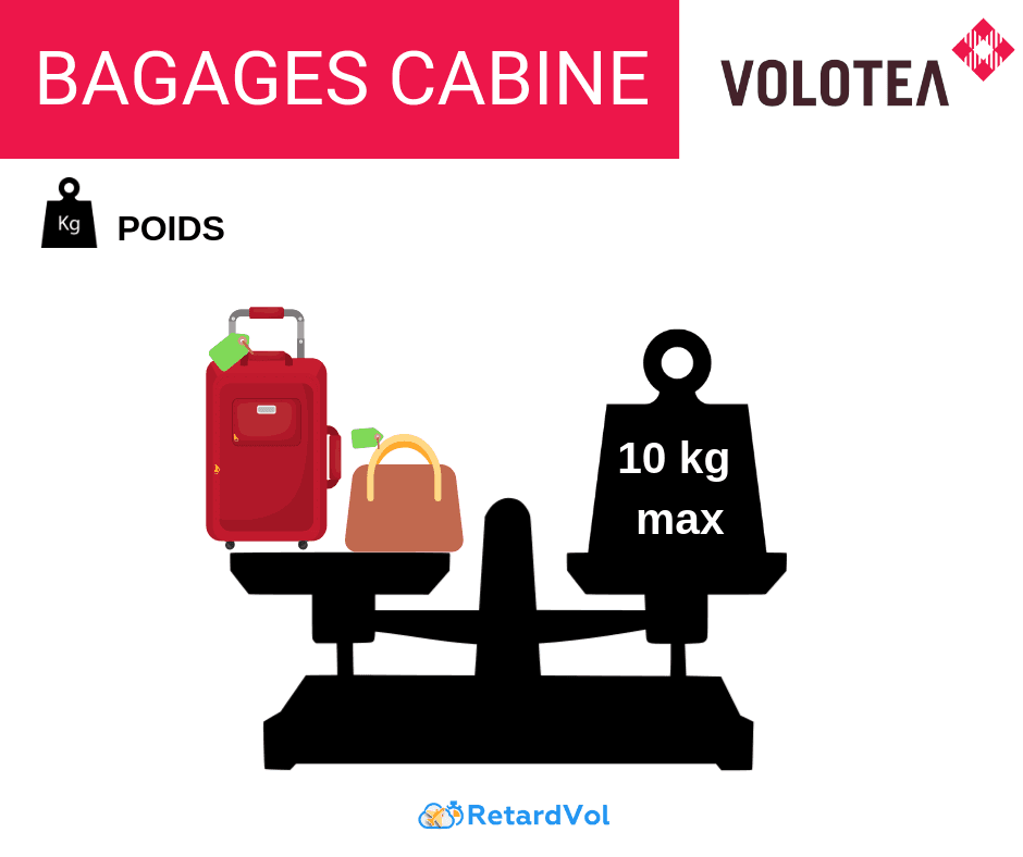 poids bagage cabine voloea